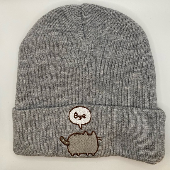 Pusheen The Cat “HI” & “BYE” Beanie Hat (One Size) - Picture 3 of 6